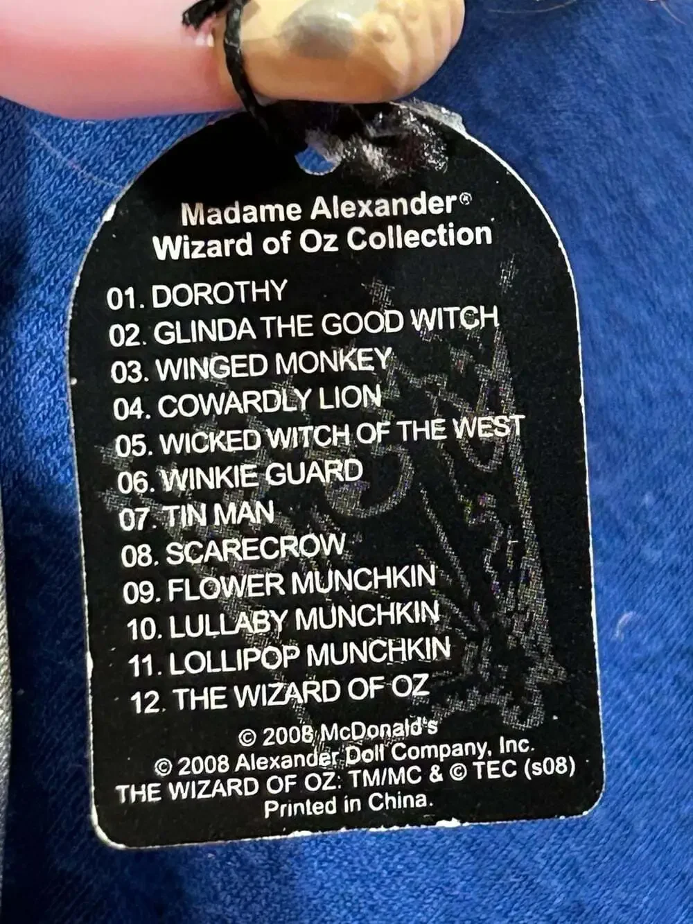 Madame Alexander Wizard of Oz. Tin Man,Glinda ,The Wicked Witch 2008